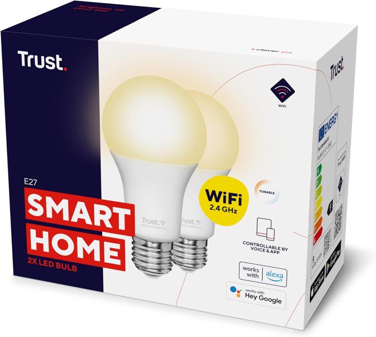 Picture of WiFi E27 Smart Bulb Dimmable Warm to Cool White Alexa Google Home 2 Pack