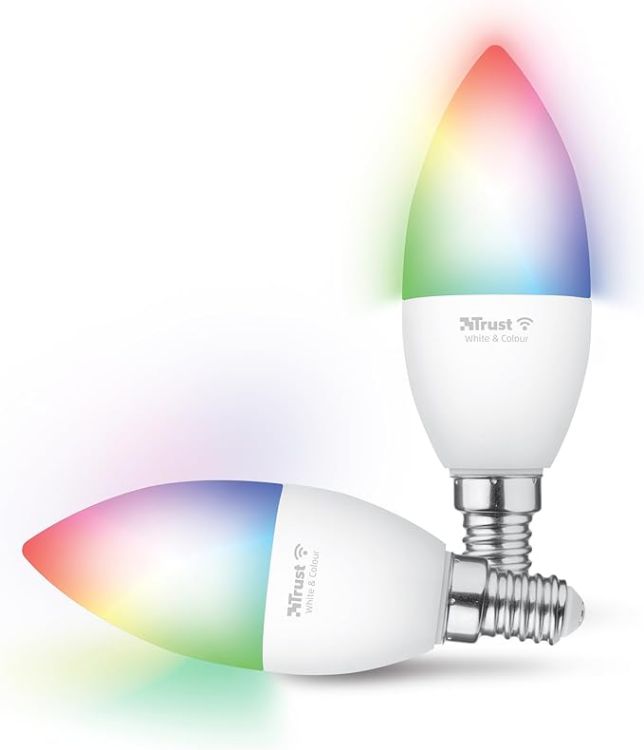 Picture of WiFi E14 Smart Bulb, Colour Changing Candle, Works with Alexa and Google Home, No Hub Required, Small Screw Smart Light Bulb, White & Colour [Amazon Exclusive] - 2 Pack