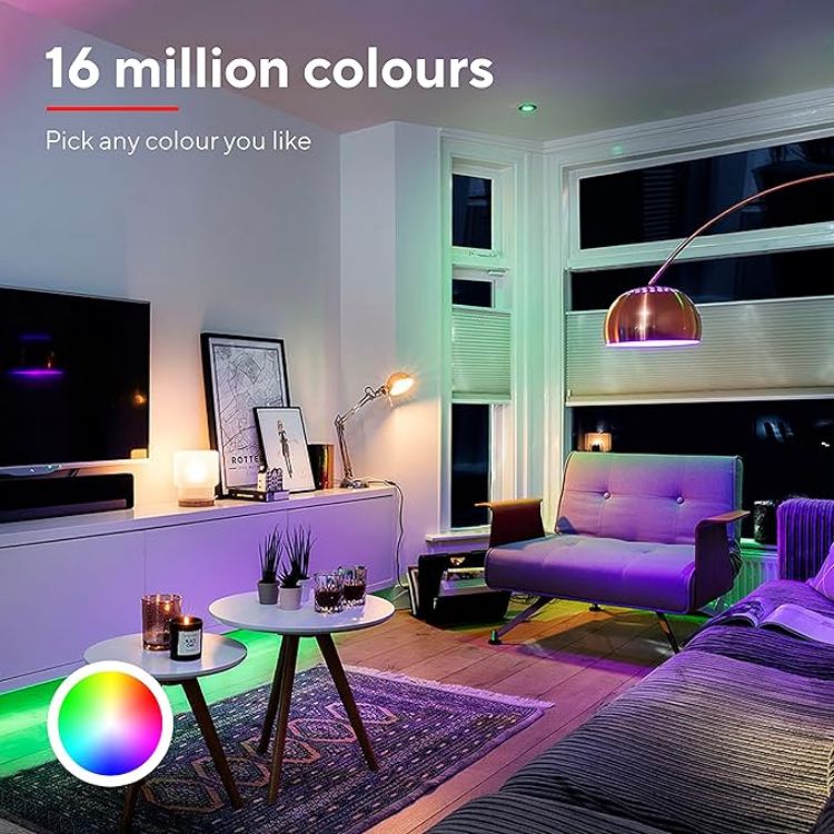 Picture of WiFi E14 Smart Bulb, Colour Changing Candle, Works with Alexa and Google Home, No Hub Required, Small Screw Smart Light Bulb, White & Colour [Amazon Exclusive] - 2 Pack