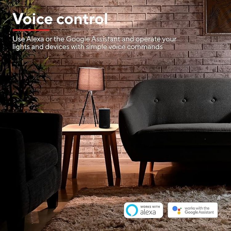 Picture of WiFi B22 Smart Bulb, Colour Changing Light Bulb, Works with Alexa and Google Home, No Hub Required, 2.4GHz WiFi Bulb, LED Alexa Light Bulb, White & Colour [Amazon Exclusive] - 2 Pack