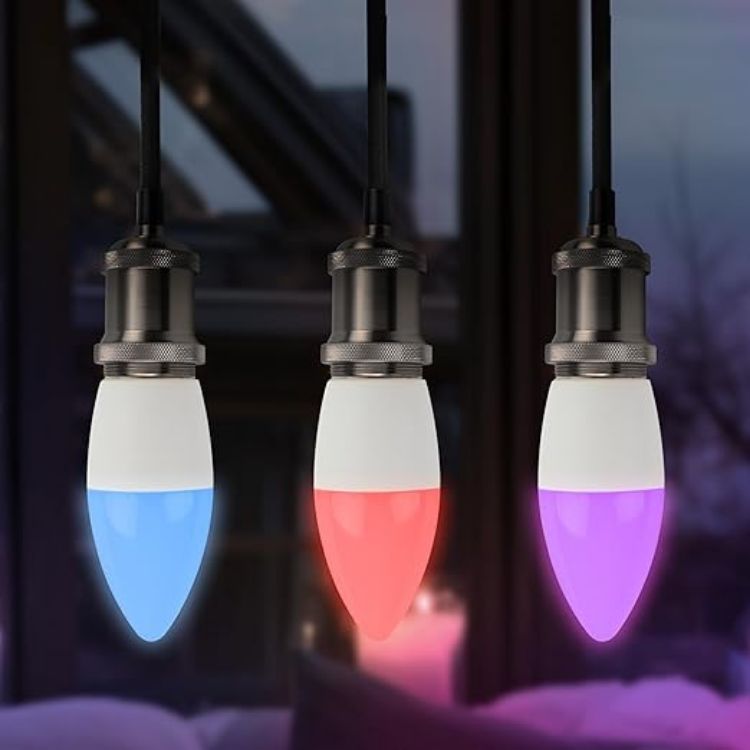Picture of B22/40W Equivalent WiFi LED Lamp, Smart Light Bulb with RGB Multicolour Settings, Dimmable – Compatible with Alexa and Google Voice Control [Energy Class F]