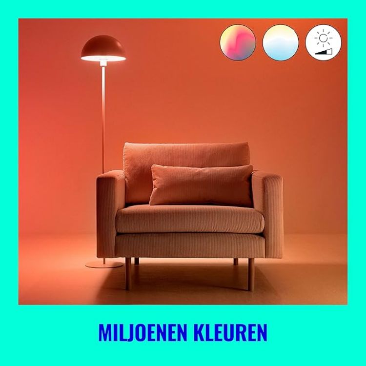 Picture of Smart Colour and White Bulb, E27 13W, Smart LED Connected WiFi Works with Alexa, Google Assistant & HomeKit, App Control for Livingroom, Bedroom, Energy Monitoring, Halloween Decorations