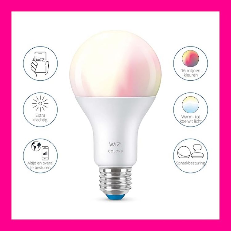 Picture of Smart Colour and White Bulb, E27 13W, Smart LED Connected WiFi Works with Alexa, Google Assistant & HomeKit, App Control for Livingroom, Bedroom, Energy Monitoring, Halloween Decorations