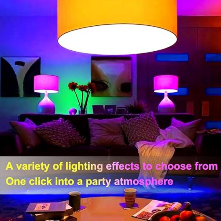 Picture of E27 RGBCW Smart LED Bulb 12W 1000lm Remote Control Colour Changing Dimmable