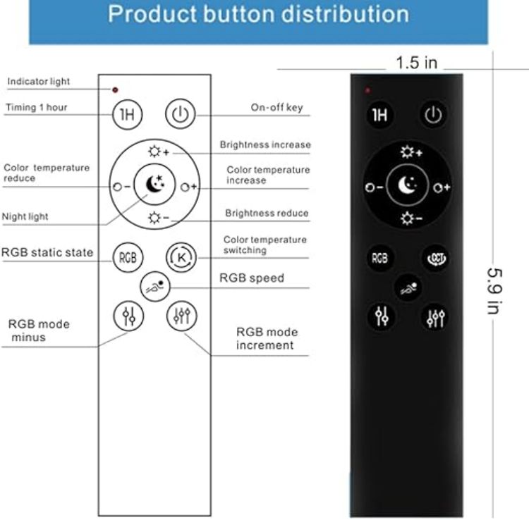 Picture of E27 RGBCW Smart LED Bulb 12W 1000lm Remote Control Colour Changing Dimmable