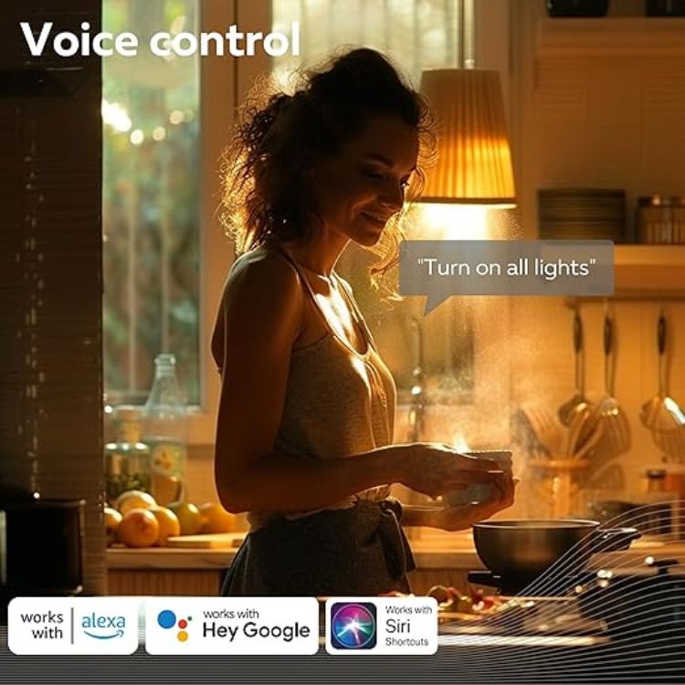 Picture of Smart Light Bulb GU10, WiFi LED Spotlight, RGB, App and Works with Amazon Alexa and Google Home, 4.9W [Energy Class G]