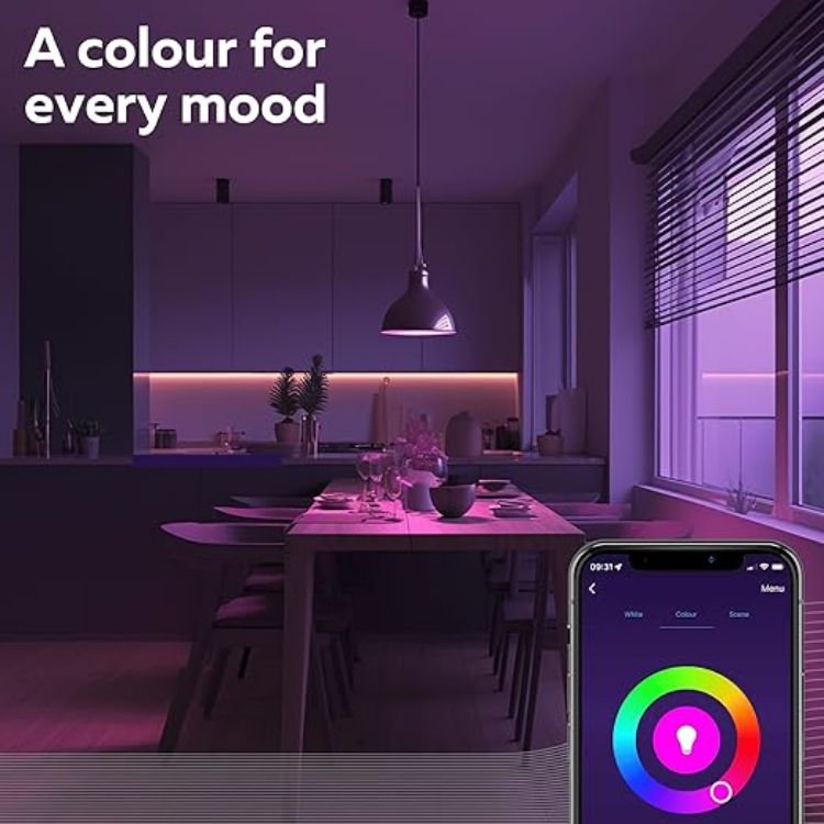 Picture of Smart Light Bulb GU10, WiFi LED Spotlight, RGB, App and Works with Amazon Alexa and Google Home, 4.9W [Energy Class G]