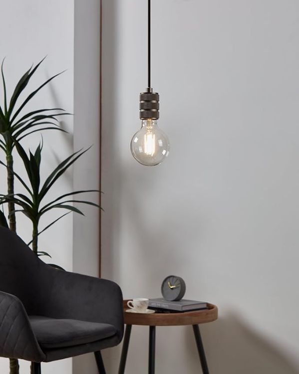Picture of Smart Home E27 LED Filament Light Bulb, G95, ZigBee, app and Voice Control, dimmable, Warm White, 806 Lumen, 6 watt, Vintage Lightbulb Transparent