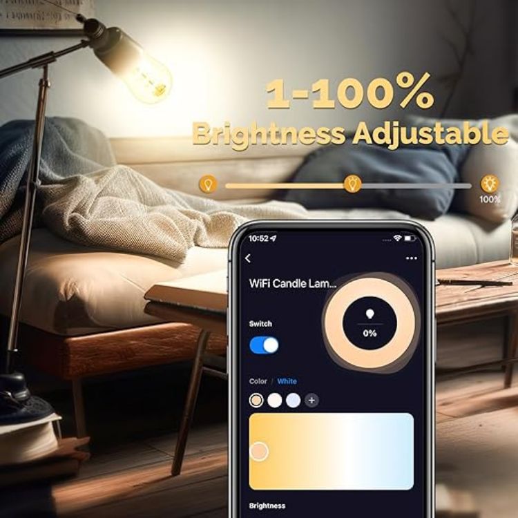 Picture of E27 Vintage Smart RGB LED Bulb 5W WiFi Alexa Google Dimmable Edison Lamp