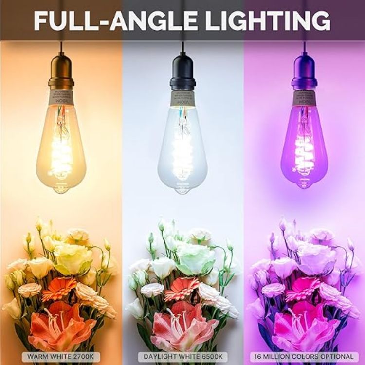 Picture of E27 Vintage Smart RGB LED Bulb 5W WiFi Alexa Google Dimmable Edison Lamp