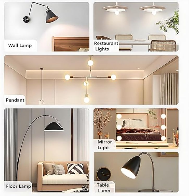 Picture of E27 LED Globe Bulb 8W Frosted White Dimmable Warm Light 2 Pack Flicker Free