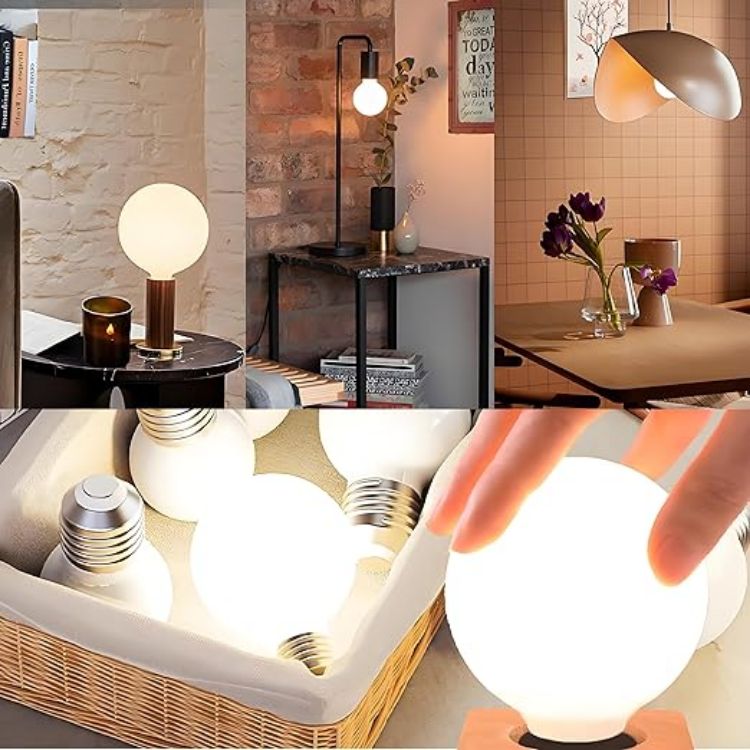 Picture of E27 LED Globe Bulb 8W Frosted White Dimmable Warm Light 2 Pack Flicker Free