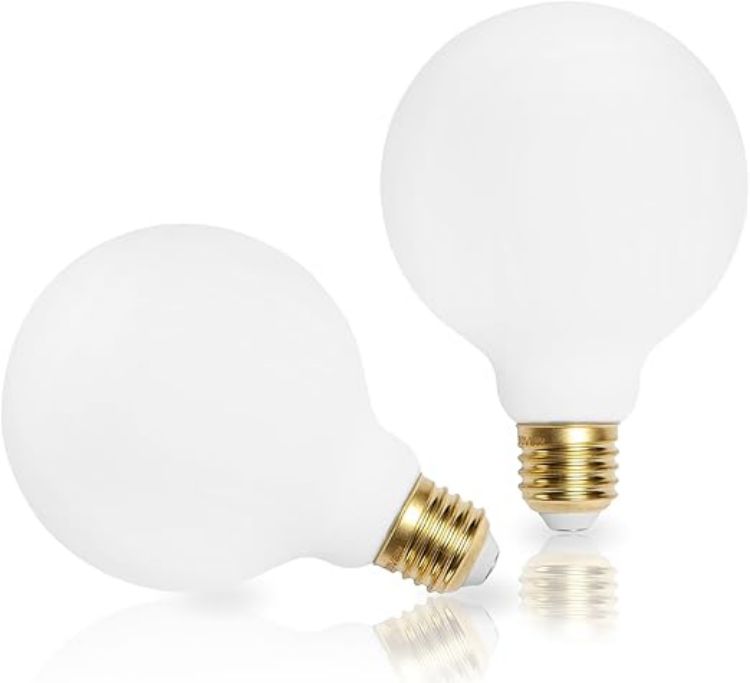 Picture of E27 LED Globe Bulb 8W Frosted White Dimmable Warm Light 2 Pack Flicker Free