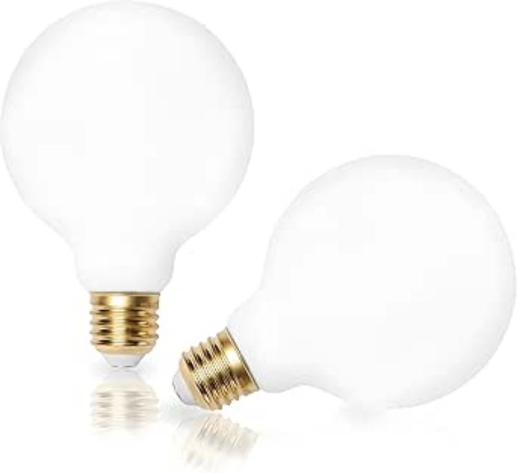 Picture of E27 LED Globe Bulb 8W Frosted White Dimmable Warm Light 2 Pack Flicker Free
