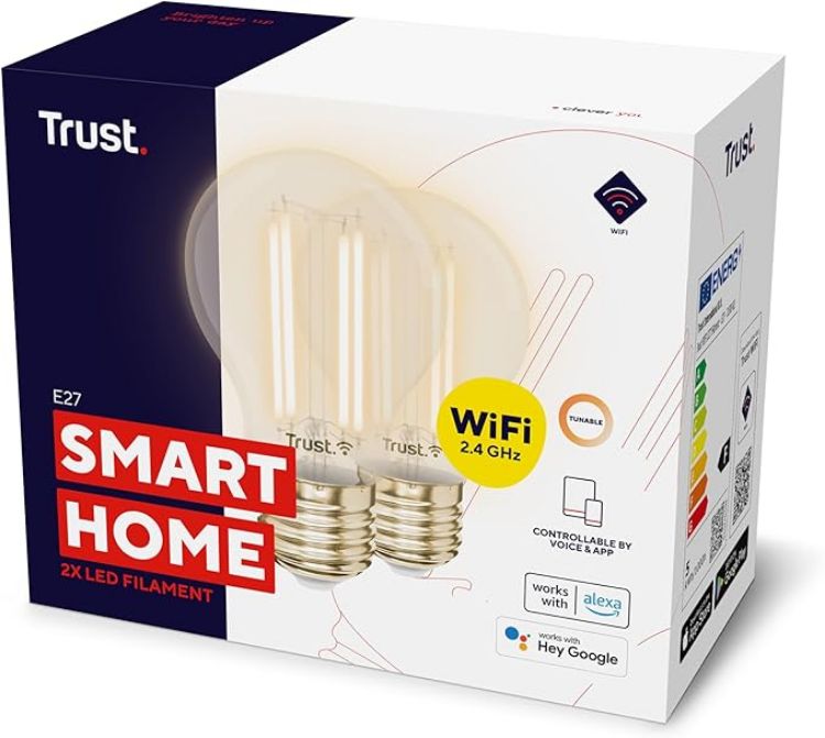 Picture of E27 Smart WiFi Filament Bulb White Ambience Alexa Compatible 2 Pack