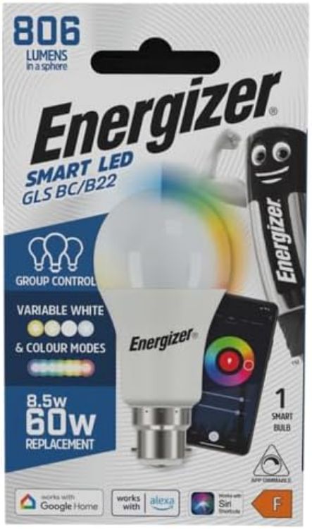 Picture of 60W Smart LED GLS B22 RGBW S18459 WiFi Smart Light Bulb