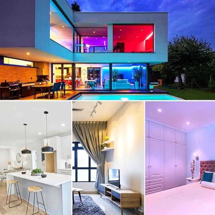 Picture of MR16 Smart Bulb 5W GU5.3 LED WiFi Light  AC/DC 12V  40W Equivalent Compatible with Alexa  Google Home  Tunable White 2700K-6500K Colour Changing Spotlight  320LM  4 Pcs [Energy Class G]