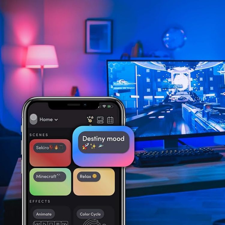 Picture of  Color, A19 1100 lumens  Wi-Fi Smart LED Light Bulb  Billions of Colors and Whites  No Bridge Required  Compatible with Alexa  Hey Google  HomeKit and Siri