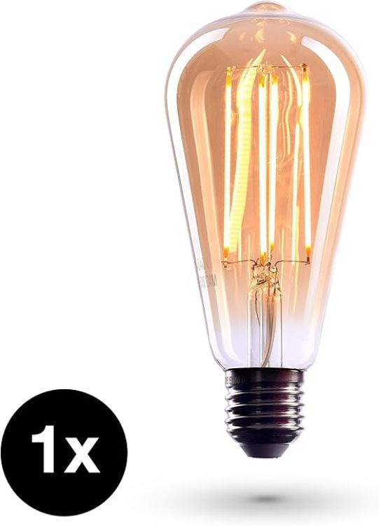 Picture of Edison Light Bulb E27 Socket | Dimmable  4 W  2000 K Warm White  230 V  EL10 | Antique Filament Lighting in Retro Vintage Industrial Look | EU Energy Class: G [Energy Class G]