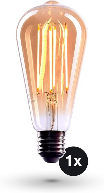 Picture of Edison Light Bulb E27 Socket | Dimmable  4 W  2000 K Warm White  230 V  EL10 | Antique Filament Lighting in Retro Vintage Industrial Look | EU Energy Class: G [Energy Class G]