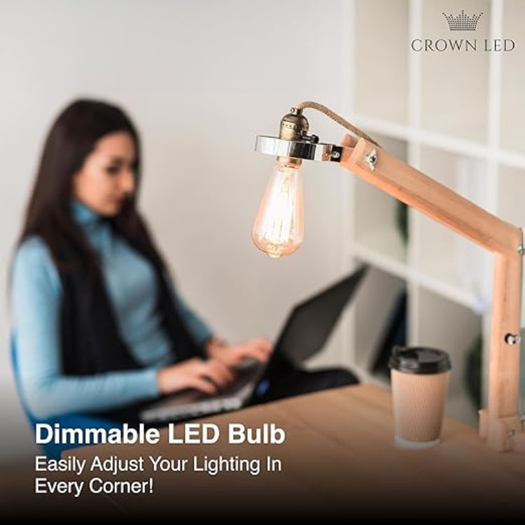 Picture of 3 Pack Vintage Decorative Light Bulbs Warm White  E27 Energy Efficient E-Class - Equivalent to 38W Bulb - Ideal for Home Hotels  Restaurants  Shock Resistant 14.2 x 6.4 cm  EL0010 [Energy Class E]