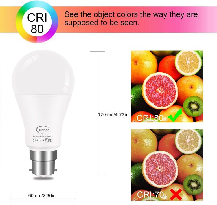 Picture of New White Smart Light Bulb Luster 2 Pack [E14 Small Edison Screw] with Bluetooth. Works with Alexa, Google Assistant and Apple HomeKit