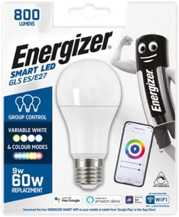 Picture of JACS Energizer Smart E27 (ES) GLS - 9W - Colour Changing - 800LM