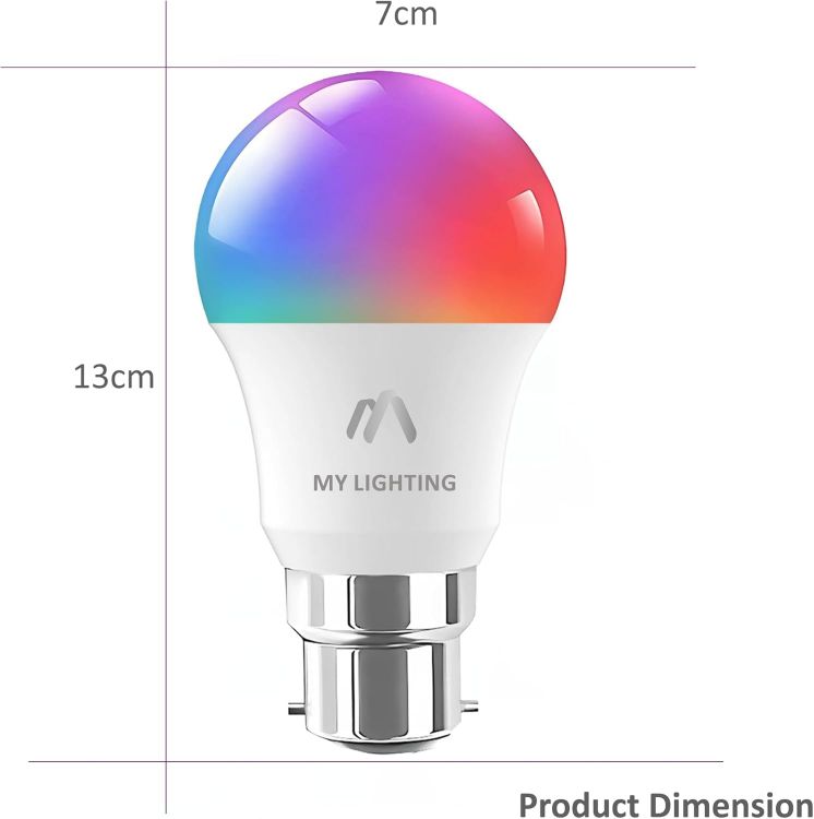 Picture of 10W B22 ECO Series RGB LED Bulbs Value Pack Remote Dimmable