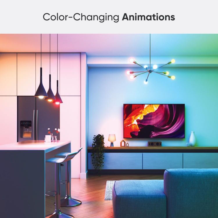Picture of E27 Smart RGB LED Bulbs 9W Matter WiFi 2 Pack Alexa Compatible