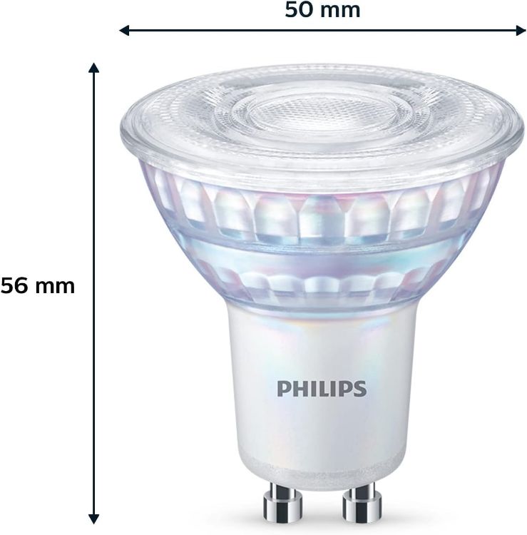 Picture of GU10 Warm White LED Bulb 3.8W Dimmable 6 Pack 2200K–2700K