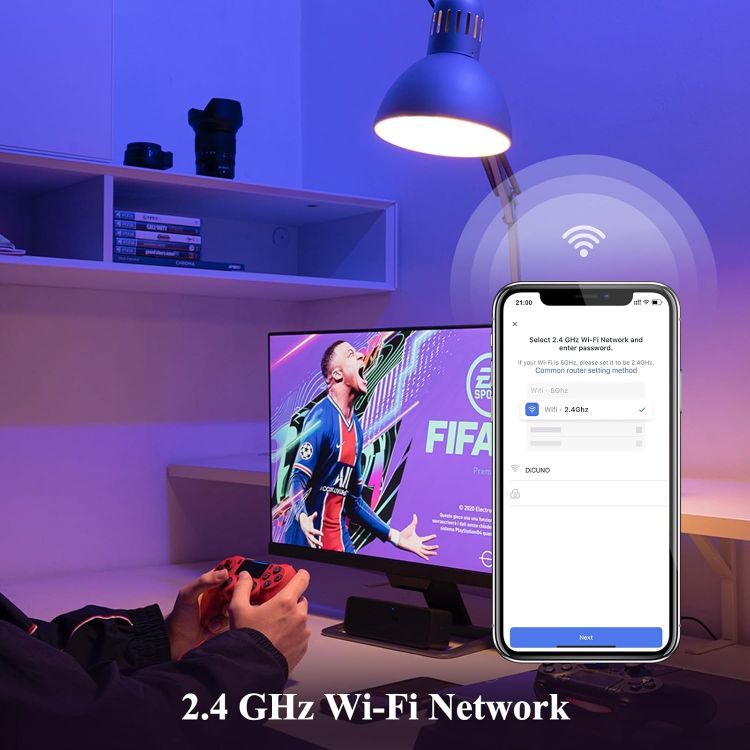 Picture of E27 Smart Filament Globe Bulb 5W WiFi Alexa Google 2700K–6500K