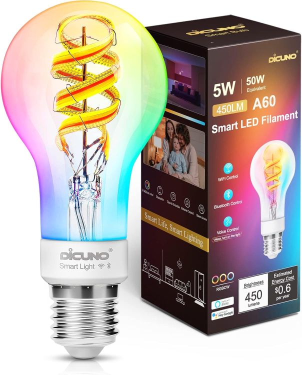 Picture of E27 Smart Filament A60 LED Bulb 5W WiFi Alexa HomeKit