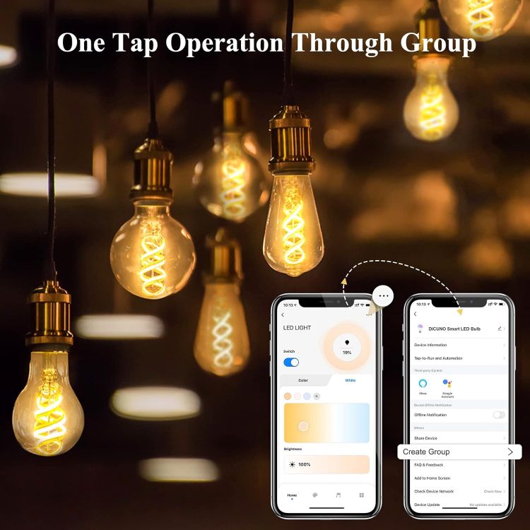 Picture of E27 Smart Filament A60 LED Bulb 5W WiFi Alexa HomeKit