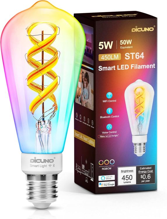 Picture of E27 Smart Filament A60 LED Bulb 5W WiFi Alexa HomeKit