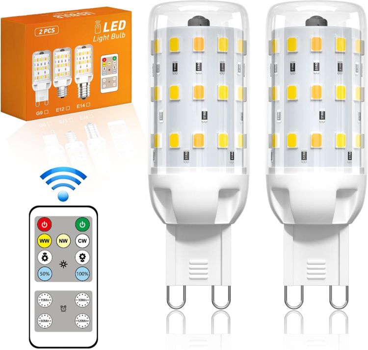 Picture of Smart G9 LED Bulbs Dimmable Multicolor with Remote 2 Pack