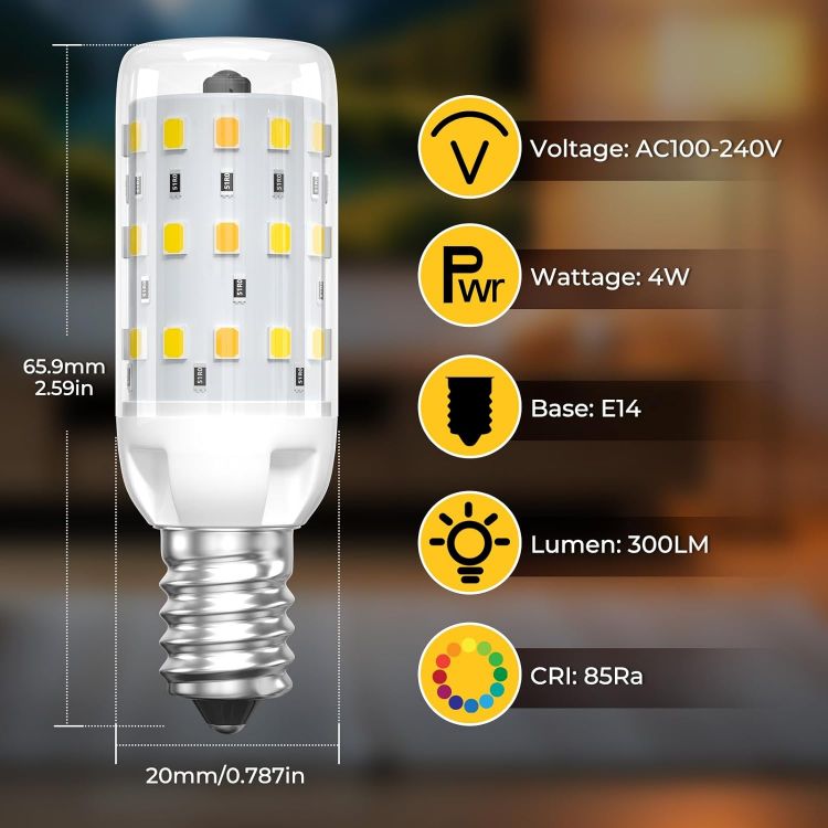 Picture of Smart E14 LED Bulb 4W Multicolor Dimmable with Remote 2 Pack