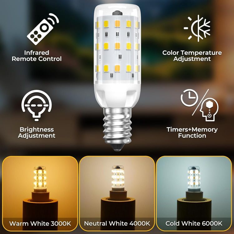 Picture of Smart E14 LED Bulb 4W Multicolor Dimmable with Remote 2 Pack