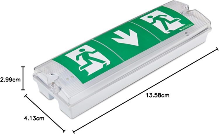 Picture of LED Emergency Bulkhead Light Waterproof Fire Exit Sign 3 Hour