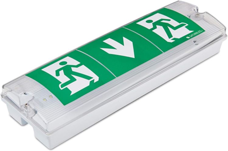 Picture of LED Emergency Bulkhead Light Waterproof Fire Exit Sign 3 Hour