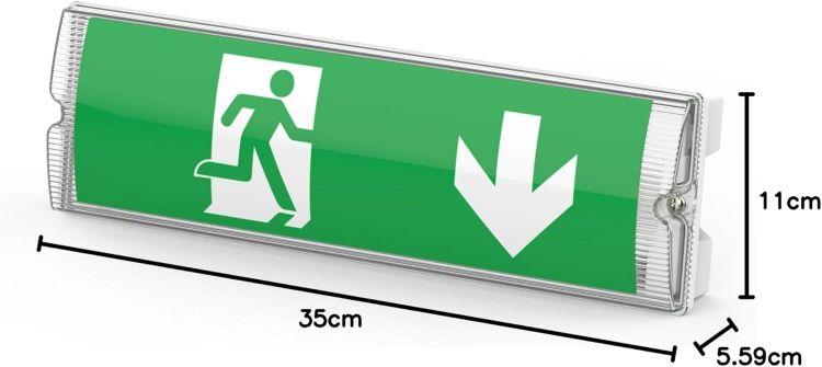 Picture of IP65 Emergency LED Exit Sign Bulkhead Self Test 3W