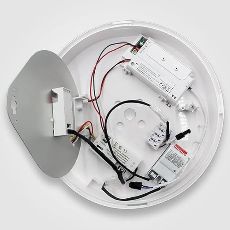Picture of LED Ceiling & Wall Light White Bulkhead 5CCT Switchable 2700-6000K 16W Round IP65 Weatherproof Emergency [Energy Class A]
