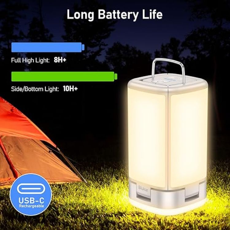 Picture of  Camping Lantern Rechargeable 2000 Lumen Camping Lights Lamp for Tent,Super Bright 116 LEDs-7 Light Modes 4800mAh Long Battery Life 90°Adjustable Outdoor Hanging Tent Accessories for Emergency [Energy Class A+++]