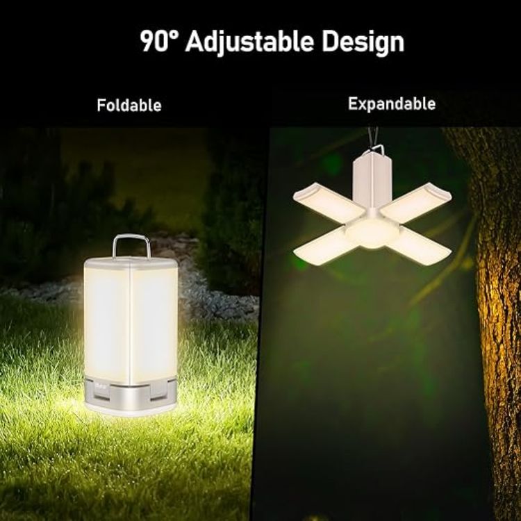 Picture of  Camping Lantern Rechargeable 2000 Lumen Camping Lights Lamp for Tent,Super Bright 116 LEDs-7 Light Modes 4800mAh Long Battery Life 90°Adjustable Outdoor Hanging Tent Accessories for Emergency [Energy Class A+++]