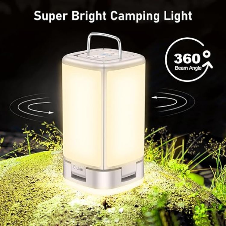Picture of  Camping Lantern Rechargeable 2000 Lumen Camping Lights Lamp for Tent,Super Bright 116 LEDs-7 Light Modes 4800mAh Long Battery Life 90°Adjustable Outdoor Hanging Tent Accessories for Emergency [Energy Class A+++]