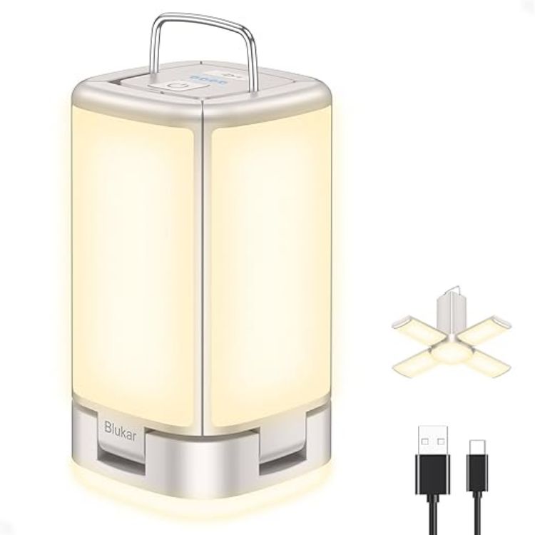 Picture of  Camping Lantern Rechargeable 2000 Lumen Camping Lights Lamp for Tent,Super Bright 116 LEDs-7 Light Modes 4800mAh Long Battery Life 90°Adjustable Outdoor Hanging Tent Accessories for Emergency [Energy Class A+++]