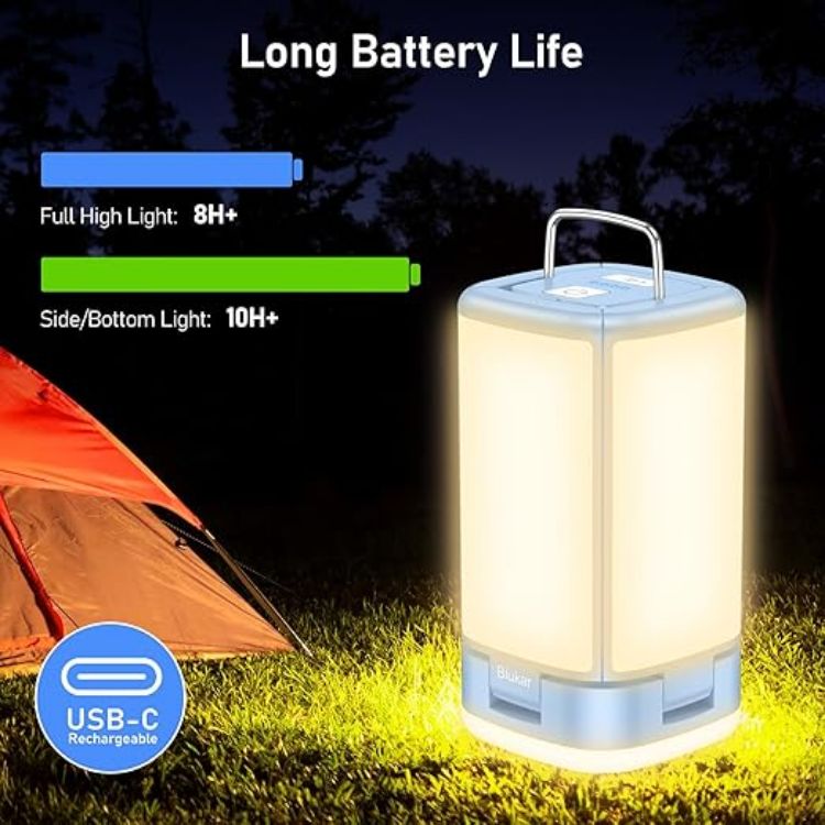 Picture of Camping Lantern Rechargeable 2000 Lumen Camping Lights Lamp for Tent,Super Bright 116 LEDs-7 Light Modes 4800mAh Long Battery Life 90°Adjustable Outdoor Tent Lamp Accessories-Sierra Blue [Energy Class A+++]