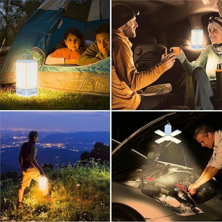 Picture of Camping Lantern Rechargeable 2000 Lumen Camping Lights Lamp for Tent,Super Bright 116 LEDs-7 Light Modes 4800mAh Long Battery Life 90°Adjustable Outdoor Tent Lamp Accessories-Sierra Blue [Energy Class A+++]