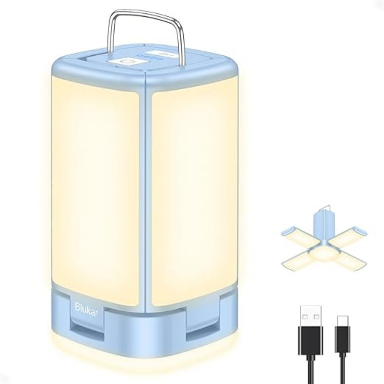 Picture of Camping Lantern Rechargeable 2000 Lumen Camping Lights Lamp for Tent,Super Bright 116 LEDs-7 Light Modes 4800mAh Long Battery Life 90°Adjustable Outdoor Tent Lamp Accessories-Sierra Blue [Energy Class A+++]