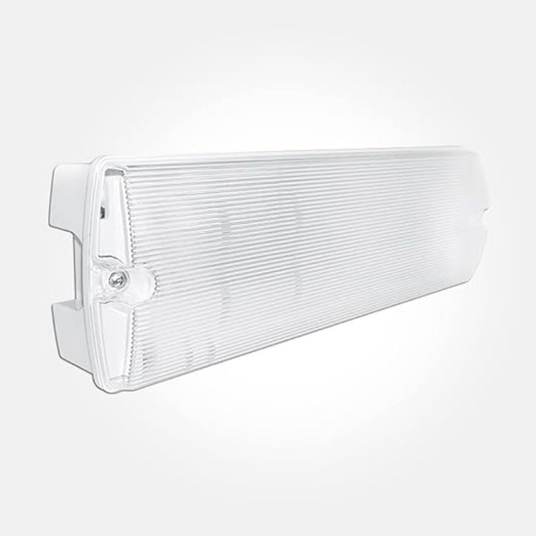 Picture of  Emergency Bulkhead Light 5W Maintained & Non-Maintained IP65 Ceiling & Wall Fire Safety Light Fitting Exit Legend Included (Energy Class A++) [Energy Class A++]