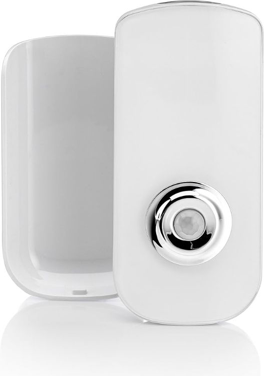 Picture of Plug in PIR Motion Sensor LED Night Light Hallway Safety Living Aid & Rechargeable Battery Powered Emergency Torch - Warm White